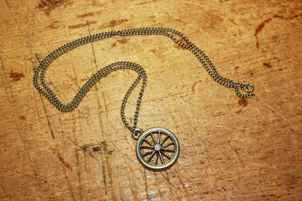 Bike Wheel Necklace