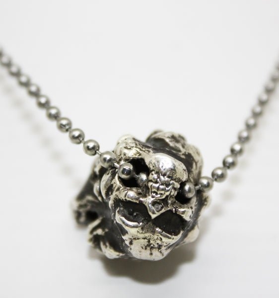 Eternal Legend Laughing Skulls Sterling Silver Necklace