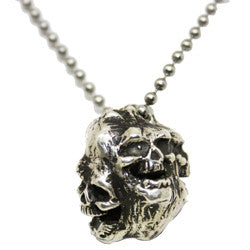 Eternal Legend Laughing Skulls Sterling Silver Necklace