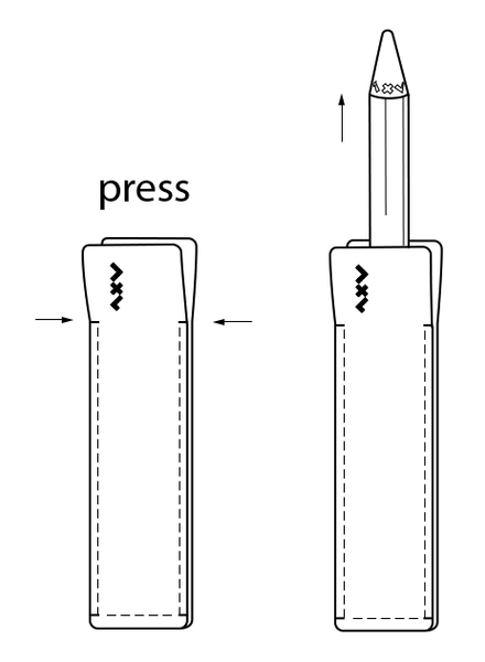 Beta Inkless Leather Pocket Pen